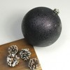 Northlight 6" Shatterproof Holographic Glitter Christmas Ball Ornament - Black - 2 of 3