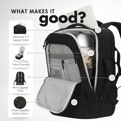 Hynes Eagle Commuter Travel Laptop Backpack (30L) – Hynes Eagle – Black — фото 3