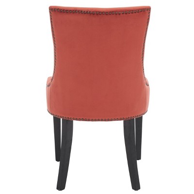 Transitional Velvet Parsons Side Chair with Birch Wood Legs