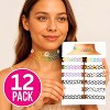 12PK 90s Tattoo Choker Set | Y2K Vintage Mixed Necklace Collection - 2 of 4