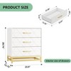 3-Drawer Wooden Dresser for Bedroom - Compact Chest of Drawers & Nightstand,Storage Organizer White - 2 of 4