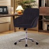NicBex Office Chair Modern Height Adjustable Ergonomic Chair Computer Chair with 5 Casters and Silver Base for Office, Study, Bedroom, Black - 2 of 4