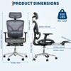 Ergonomic Mesh Office Chair with Footrest,Adjustable Armrests, Dynamic Lumbar Support,High Back Design,Desk Chair for Home Office - 3 of 4