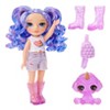 Rainbow High Littles Amethyst Willow Purple 5.5" Posable Small Doll with Purse Magical Pet Dog - 2 of 4
