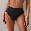 Eomenie Sexy Bikini Bottom for Women Ruched Swim Bottom Cheeky Swimsuit Mid Waisted Tankini Bottoms Only - 3 of 3