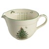 Spode Christmas Tree Batter Jug, 2qt Mixing Bowl with Handle & Spout, Holiday Bakeware, Dishwasher Safe Earthenware w/ Measurements - 2 of 4