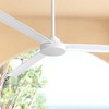 62" Minka Aire Modern Indoor Outdoor Ceiling Fan Flat White Wet Rated for Patio Exterior House Home Porch Gazebo Garage Barn - 2 of 4