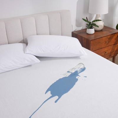 White Full XL Waterproof Cotton Terry Mattress Protector