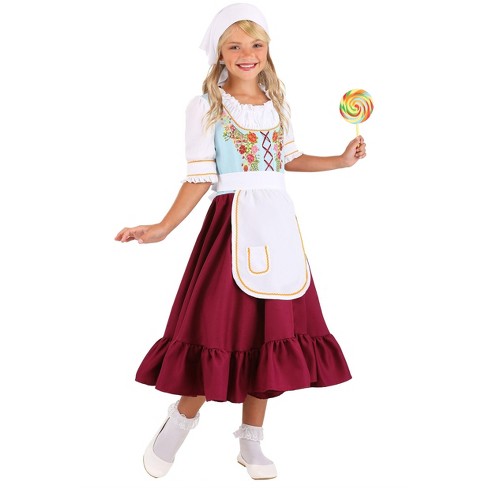 Halloweencostumes.com Medium Girl Storybook Gretel Costume For Girls,  White/blue/red : Target