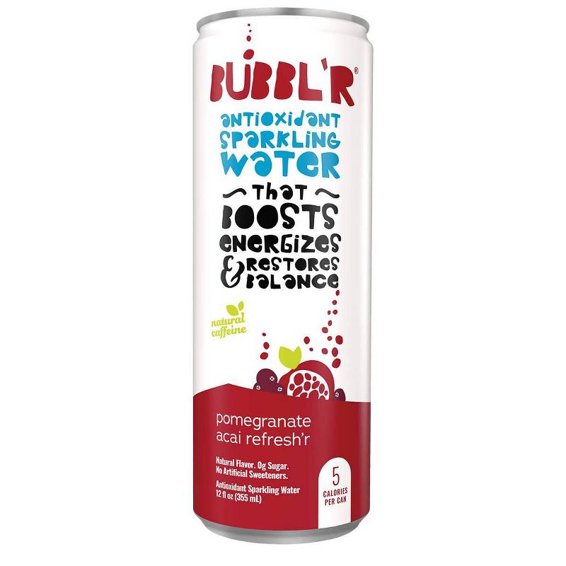 Bubbl&#39;r Pomegranate Acai Refresh&#39;r Antioxidant Sparkling Water - 6pk/12 fl oz Can, 1 of 6