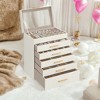 SONGMICS Jewelry Box with Glass Lid, 6-Layer Jewelry Organizer, 5 Drawers, for Sunglasses, Big Jewelry, Jewelry Storage - 2 of 4