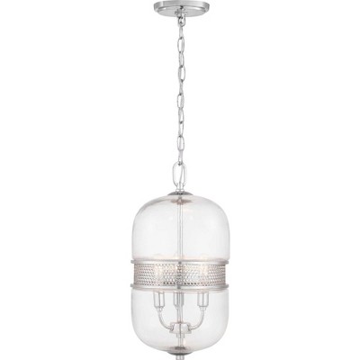 Cayce Polished Chrome Glass 3-Light Pendant