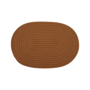 Unique Bargains Trivet Oval Rope Coaster Cotton Non-Woven Fabric 12.6"x8.66"x0.31" - 1 of 3