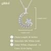 GILDED 1/10 Cttw Necklace in 10KT White Gold or 14KT Yellow Gold Over Sterling Silver, Moon & Star Pendant, Natural Round-Cut Diamond, 18" Cable Chain - 4 of 4