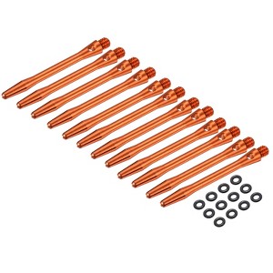 Unique Bargains 2BA Thread Aluminum Dart Shafts with Rubber Rings for Steel Tip 12 Pcs - 1 of 4