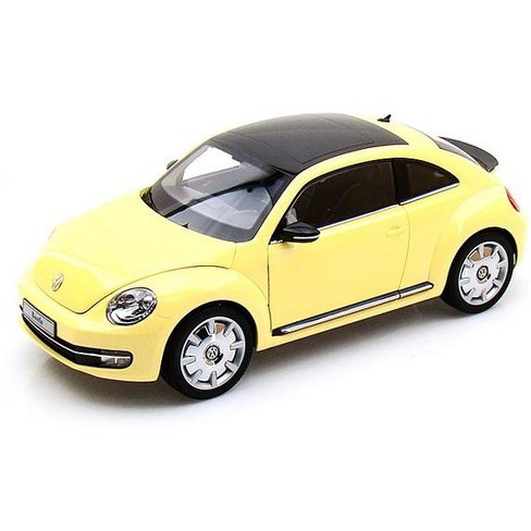 2012 Volkswagen New Beetle Sun Flower Yellow with Black Top 1/18 Diecast  Model Car by Kyosho