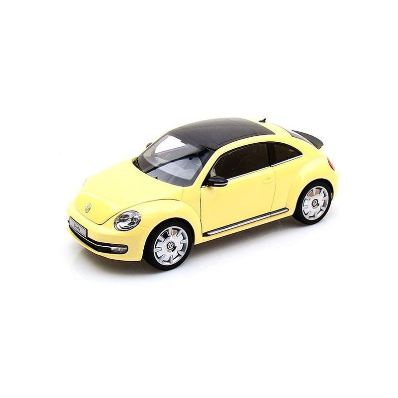 2012 Volkswagen New Beetle Sun Flower Yellow with Black Top 1/18 Diecast Model Car by Kyosho, 1 of 4