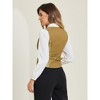 INSPIRE CHIC Women's Vintage Waistcoat Button Up Steampunk Jacquard Sleeveless Suit Vest - 3 of 4