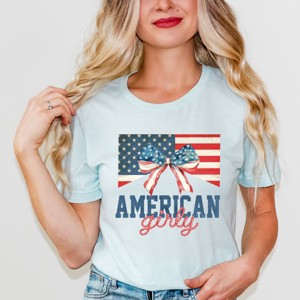 Simply Sage Market American Girly Flag Coquette Short Sleeve Tee - 1 of 4