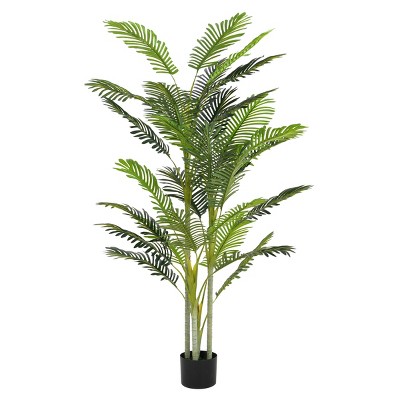 TopComfy Artificial Trees 78.5in Artificial Palm Tree Tall Fake Palm Tree Large Palm Plant Faux Palm Tree for Indoor Decor, Green, 41"*41"*78.5"