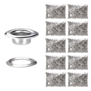 Yescom 10000 pcs Grommet Kit 3/8 inch (10mm) Size #2 Eyelets and Washers Nickel for Hand Press Tool Leather Tarp - 1 of 2