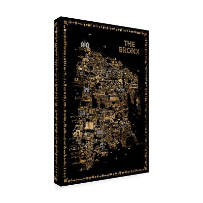 Trademark Fine Art -Rafael Esquer  'Glam New York Collection Bronx' Canvas Art