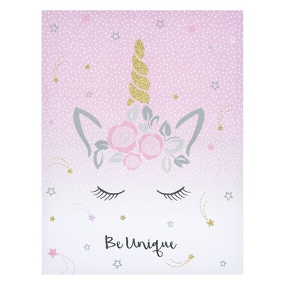 Trend Lab Unframed Wall Canvas Be Unique Unicorn