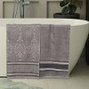 Zero Twist Cotton Solid and Floral Jacquard Bath Sheet Set of 2 by Blue Nile Mills - 2 of 4