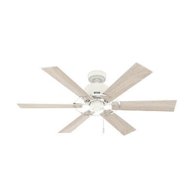 Matte White 52" 6-Blade Ceiling Fan with Reversible Blades