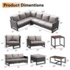 Buenhomino Patio Furniture Set with Thick Cushion, High Back Outdoor Sectional Sofa and Metal Coffee Tables, 7PCS Wicker Conversation Set - 2 of 4