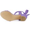 Allegra K Women's Back to College Open Toe Ankle Tie Back Block Heels Sandals - 4 of 4