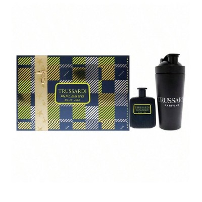 Riflesso Blue Vibe by Trussardi for Men - 2 Pc Gift Set 3.4 oz EDT Spray, Sport Bottle