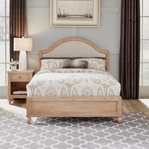 Home Styles Queen Cambridge Bed & Night Stand White Wash