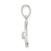 Black Bow Jewelry Sterling Silver and CZ Accent Open Crescent Moon Pendant - 2 of 4
