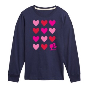Boys' - Barbie - Barbie Heart Grid Long Sleeve Graphic T-Shirt - 1 of 4