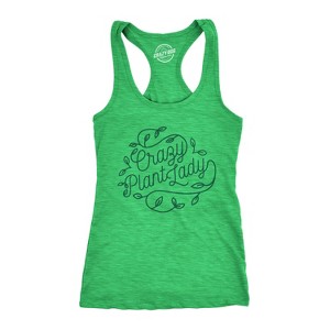 Womens Tank Crazy Plant Lady TanktopFunny Gardening Shirt - Crazy Dog Women's Tank Top - 1 of 4