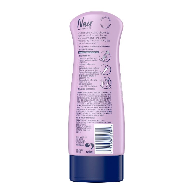 Nair Hair Removal Body Cream, Cocoa Butter and Vitamin E - 9.0oz, 3 of 12