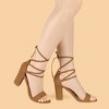 Allegra K Women's Tie-Up Strappy Chunky High Heels Sandal - 2 of 4