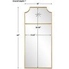 Uttermost Caddington Slim Brass Rectangular Wall Mirror – 40" Tall - 3 of 4
