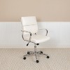 Emma and Oliver Mid-Back LeatherSoft Contemporary Panel Executive Swivel Office Chair - 2 of 4