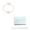 Adornia 14k Rose Gold Plated Adjustable Pave CZ Rings Bracelet - 4 of 4