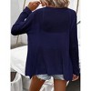 Lightweight Crochet Cardigan Sweater Rib Knit Open Front Sweater Coats - 4 of 4