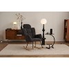 CAVINAS Teddy Accent Chair with Wooden Rocking Legs,Modern Arm Chair with Wooden Frame,Glider Rocker Accent Chair for Living Room - 3 of 4
