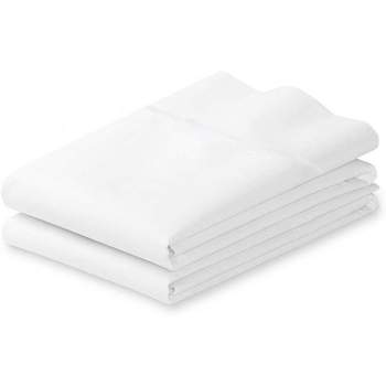 800 Thread Count 100% Cotton Sateen Weave Pillowcases, White, 2 Pack