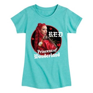Girls' - Disney - Red Princess Of Wonderland Fitted Short Sleeve Graphic T-Shirt - 1 of 4