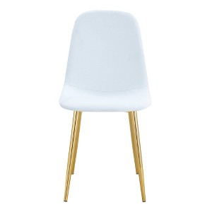 Set of 4 Dining Chairs Dinner Chairs Armless Chairs Accent Chairs with with Metal Legs - Modernluxe - 1 of 4
