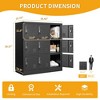 Munora - 9-Door Metal Employee Storage Locker with Locks - Steel Gym Lockers for Office/School - Black - 3 of 4