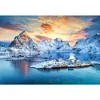 1000 Piece Jigsaw Puzzle, Sunrise on Sakrisøy, Lofoten, Norway, Majestic mountains, Stunning Arctic sunset, Adult Puzzle, Castorland C-105366-2 - 2 of 4