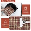 Farmhouse Area Rug, Washable Non-Slip Plaid Rug ¨C Soft Large Living Room Carpet for Bedroom, Office, Nursery - 4 of 4