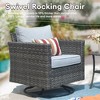 Ovios Tampa 6pc Wicker Outdoor Patio Furniture Conversation Sofa Set with Swivel Chairs and Cushions - 4 of 4